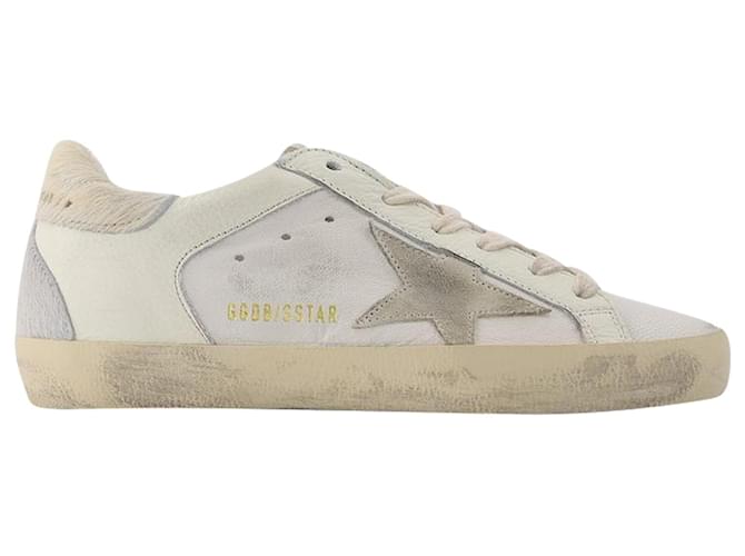 Golden Goose Deluxe Brand Super Star Sneakers in White Leather  ref.590903